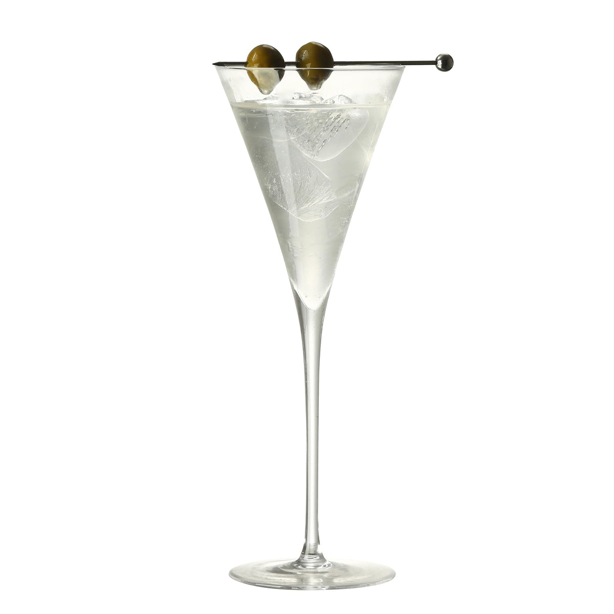 Clear Hand Blown 4 oz Martini Glasses Set of 6 D39903