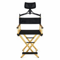Aluminum Folding Director Chair with Headrest, Adjustable Height, Side Tray and Phone Holder G1515