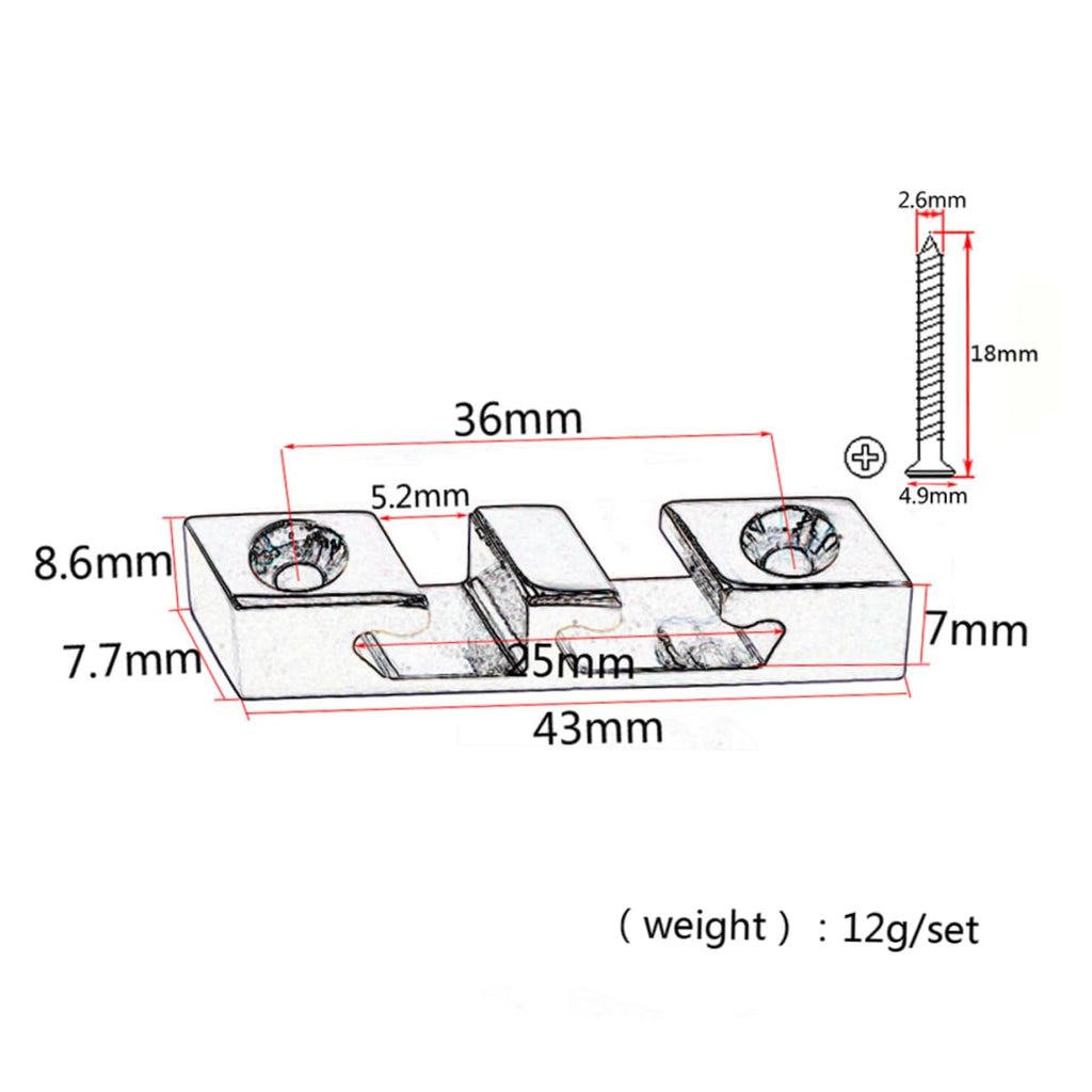 Black Metal Bass Guitar String Retainer M639