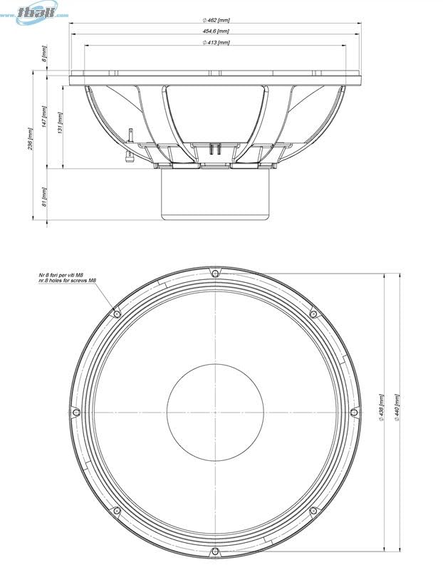 18-inch High Power Neo Subwoofer 1800 Watts RMS 2-Ohms Y484