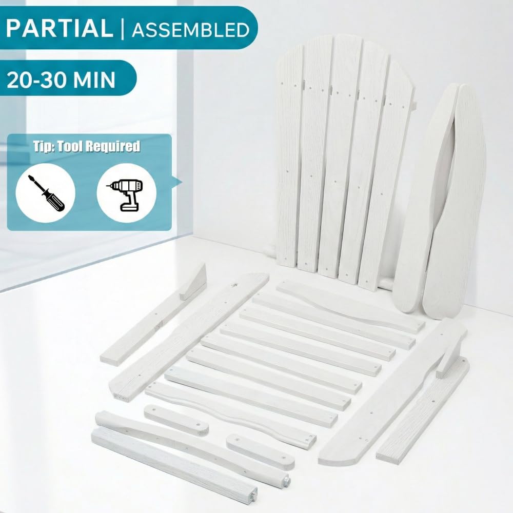 Folding Wooden Adirondack Chair V5954