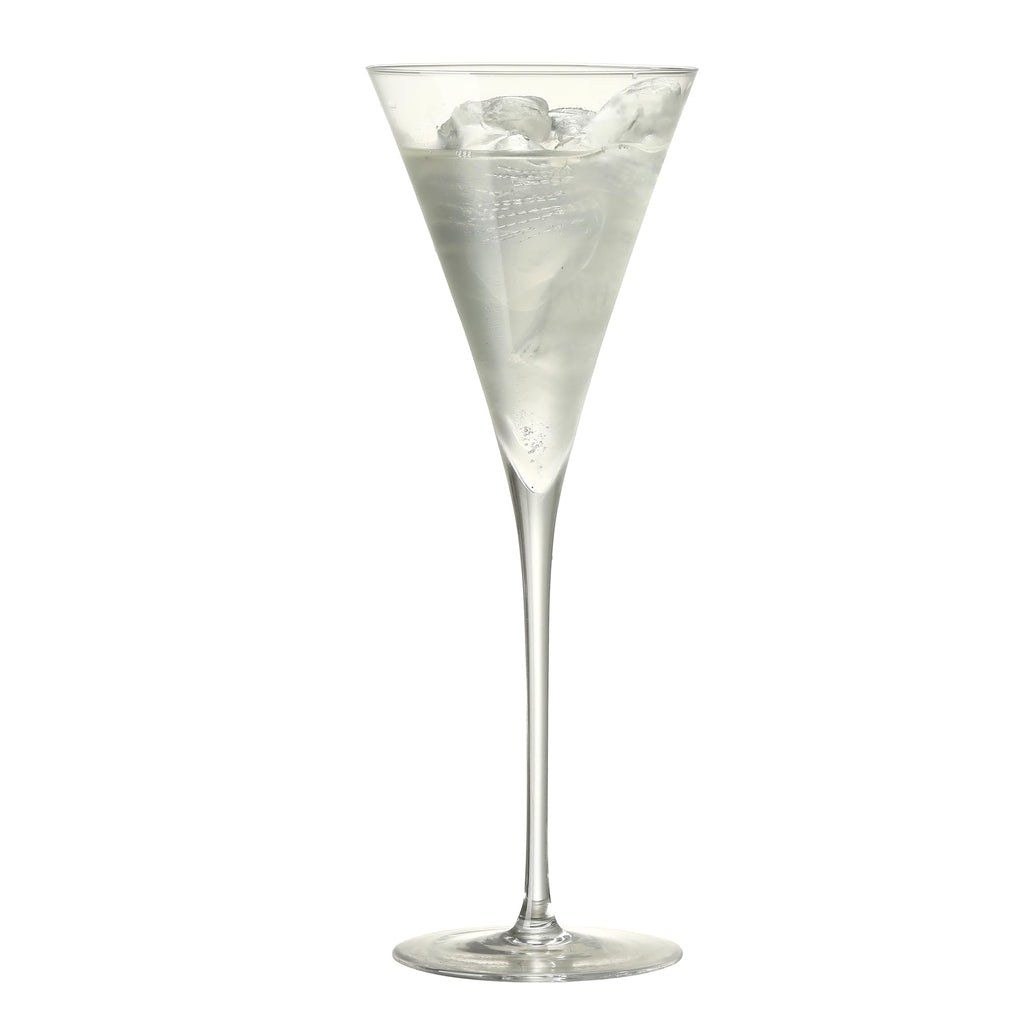 Clear Hand Blown 4 oz Martini Glasses Set of 6 D39903