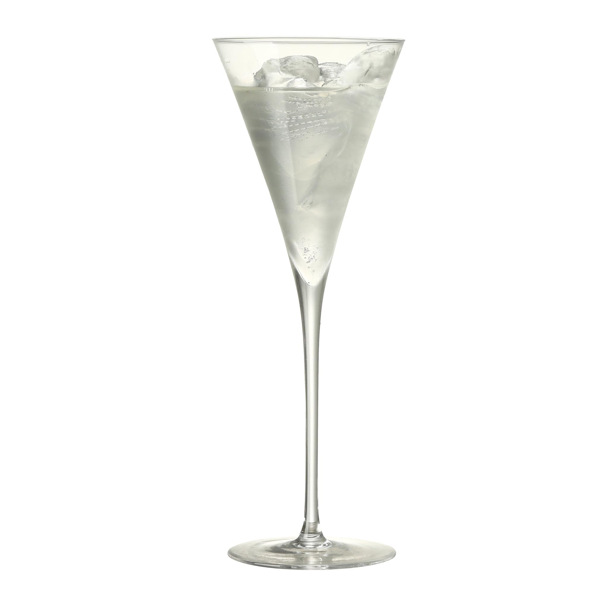 Clear Hand Blown 4 oz Martini Glasses Set of 6 D39903