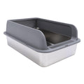 Stainless Steel Enclosed Litter Box with Lid W6761
