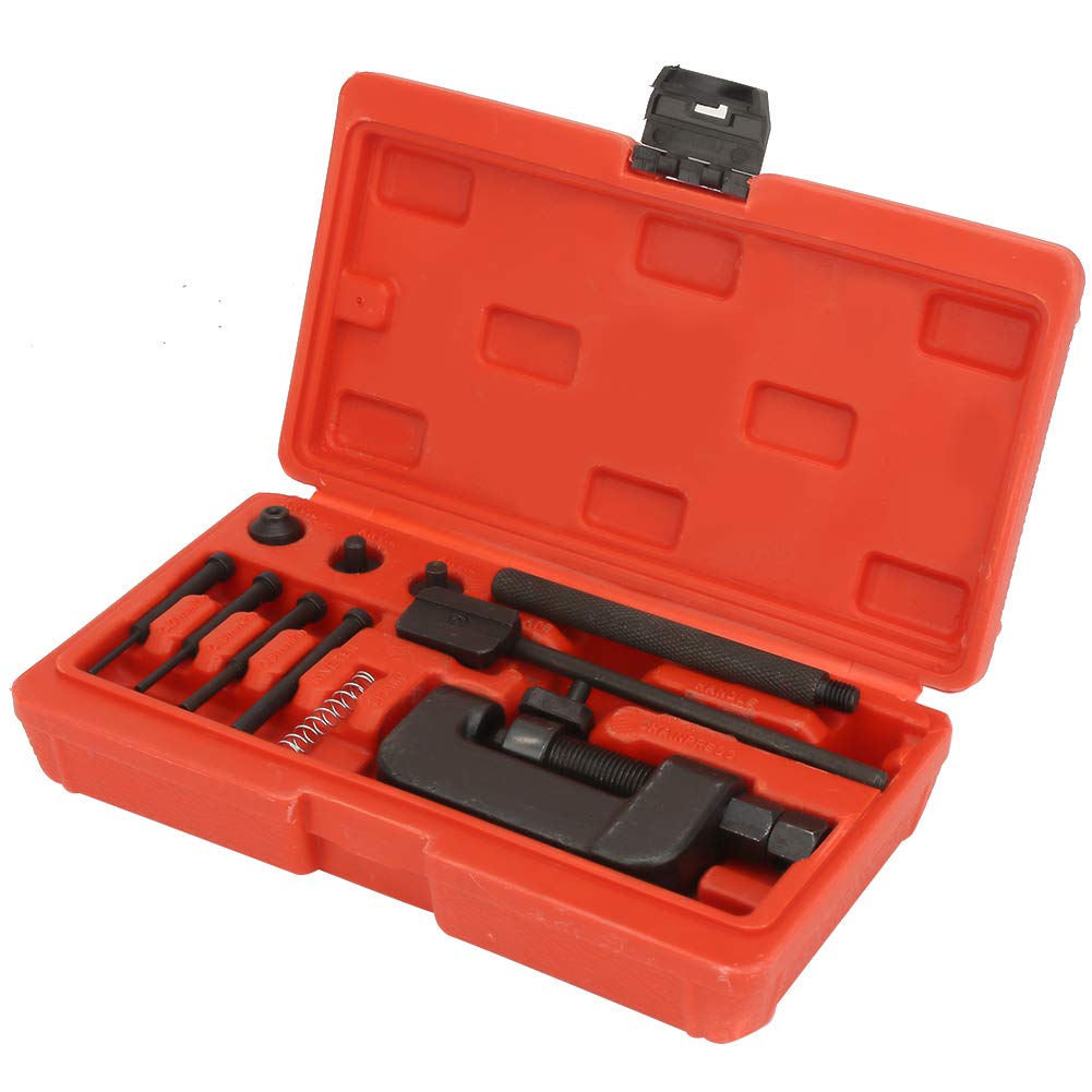 13PC Motorcycle Chain Breaker Rivet Tool Set with Carrying Case O941662