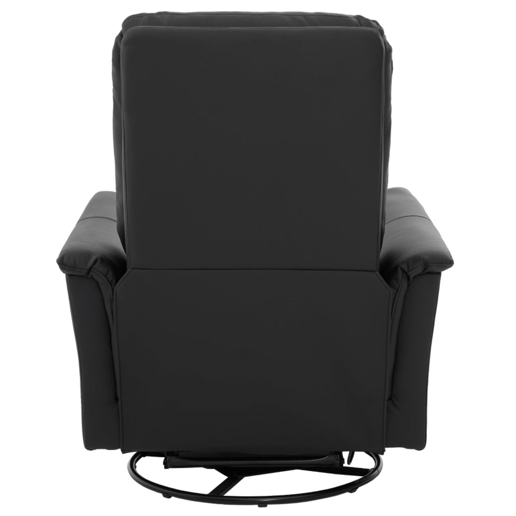 Black Boucle Swivel Rocker Glider Lounge Chair D20786