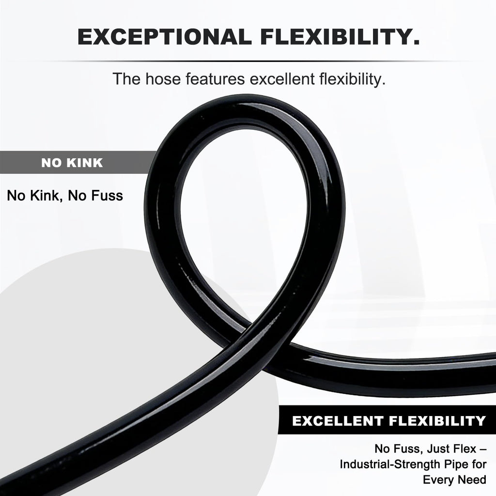 3/4 Inch ID x 100ft PVC Hose with 4 Stainless Steel Hose Clamps V2689