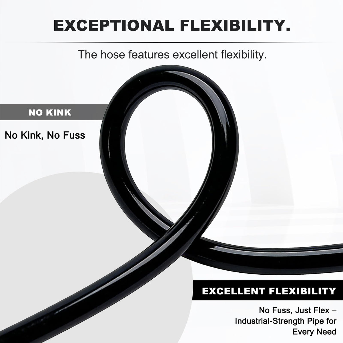 3/4 Inch ID x 100ft PVC Hose with 4 Stainless Steel Hose Clamps V2689