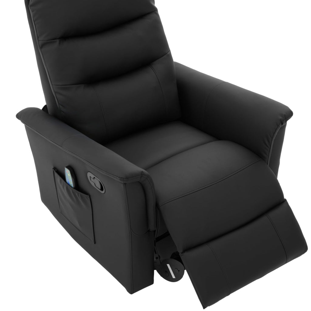 Black Boucle Swivel Rocker Glider Lounge Chair D20786