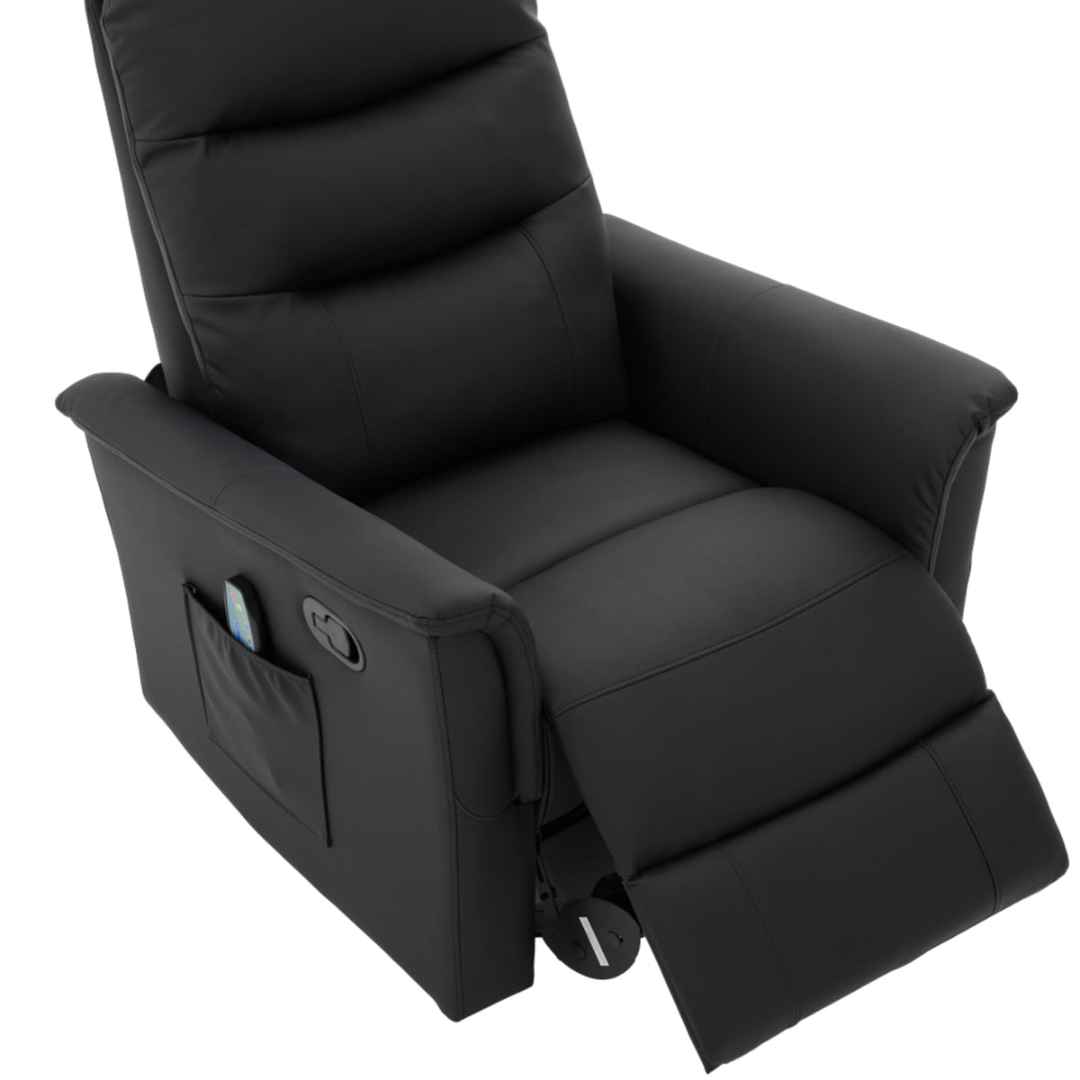 Black Boucle Swivel Rocker Glider Lounge Chair D20786