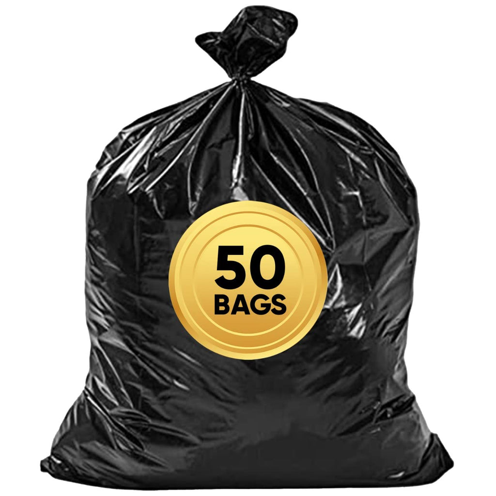 55 Gallon Heavy Duty Black Trash Bags 50 Count N784