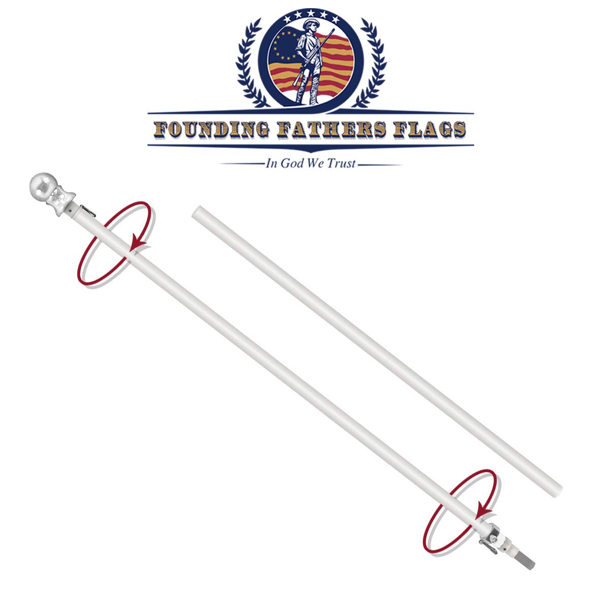 6ft Spinning Flag Pole L133860
