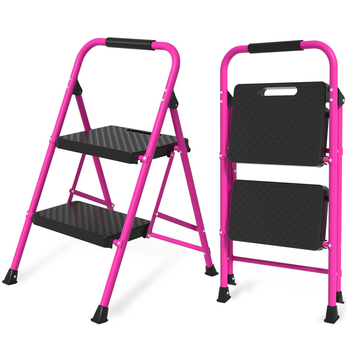 Pink Foldable 2 Step Ladder U21239