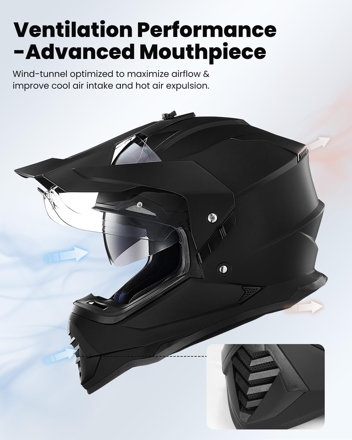 Dual Sport Adventure Motorcycle Helmet with Pinlock Visor K148147