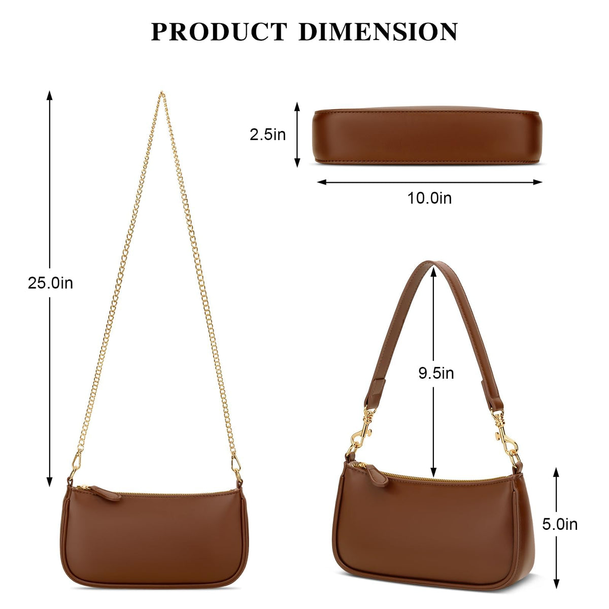 Small Black Purse with Zipper Closure J267