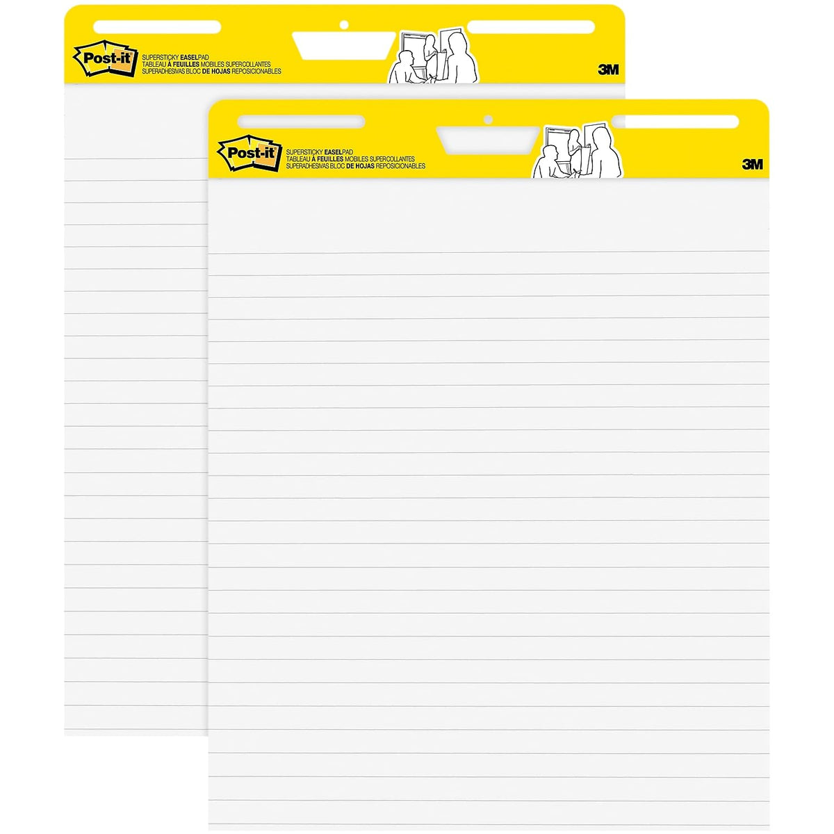 White Self-Stick Easel Pads, 25 x 30, 30 Sheets, 2/Pack Y29327