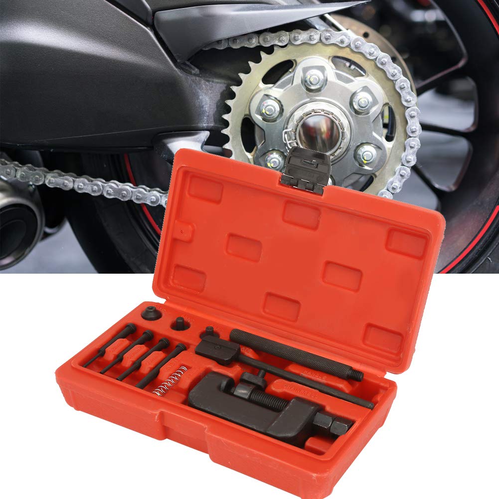 13PC Motorcycle Chain Breaker Rivet Tool Set with Carrying Case O941662