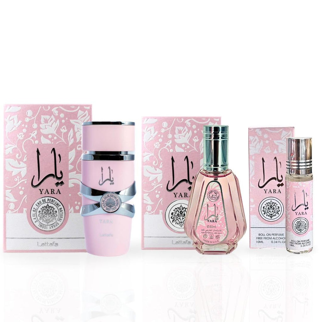 3-piece Eau de Parfum Spray and Roll-On Perfume Oil Fragrance Bundle V682879