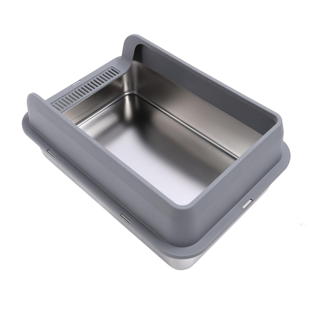Stainless Steel Enclosed Litter Box with Lid W6761