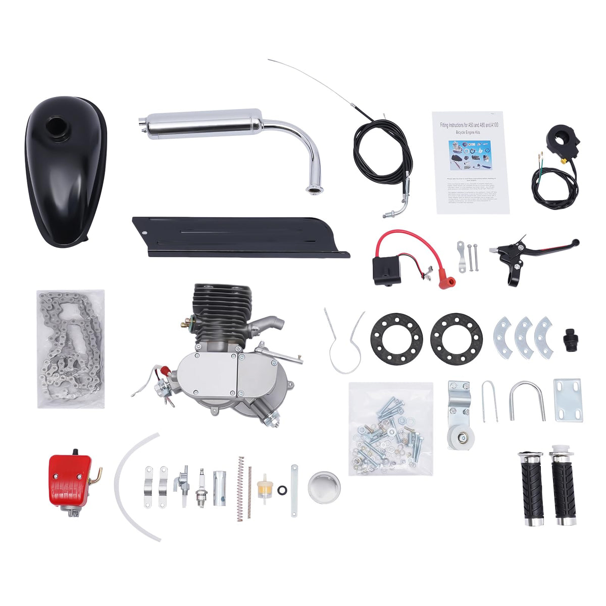 2 Stroke 100cc Bicycle Engine Kit with 36 Tooth Sprocket M9161