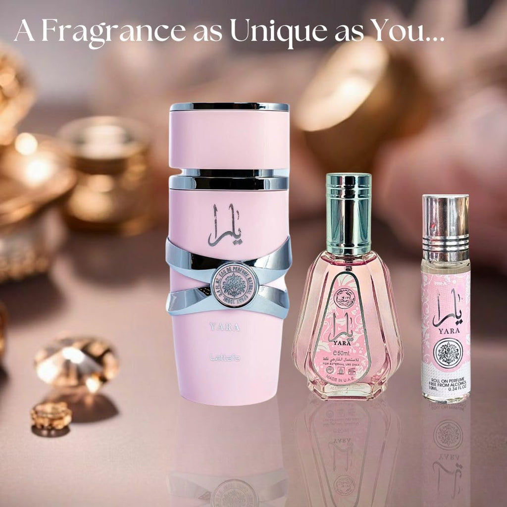 3-piece Eau de Parfum Spray and Roll-On Perfume Oil Fragrance Bundle V682879