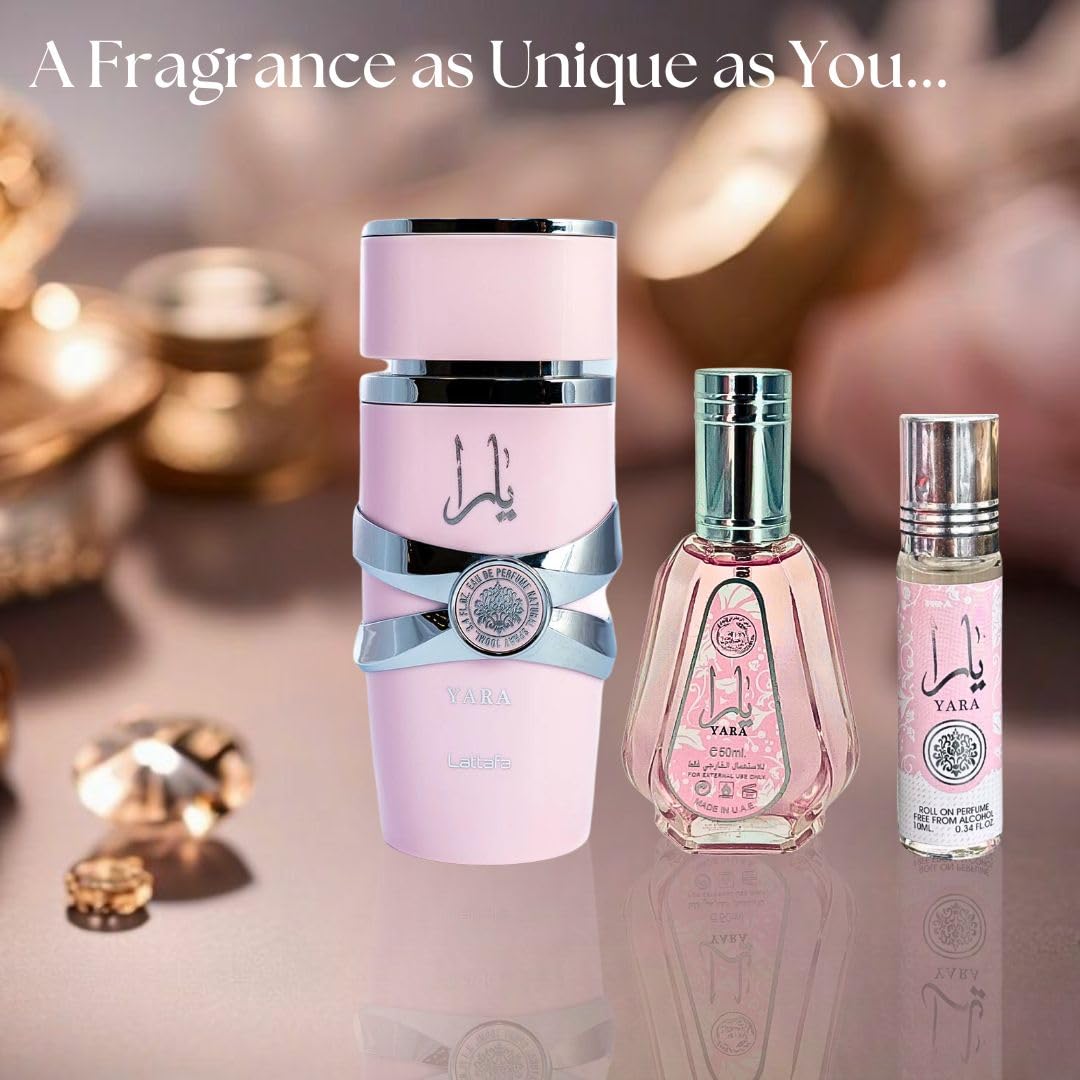 3-piece Eau de Parfum Spray and Roll-On Perfume Oil Fragrance Bundle V682879