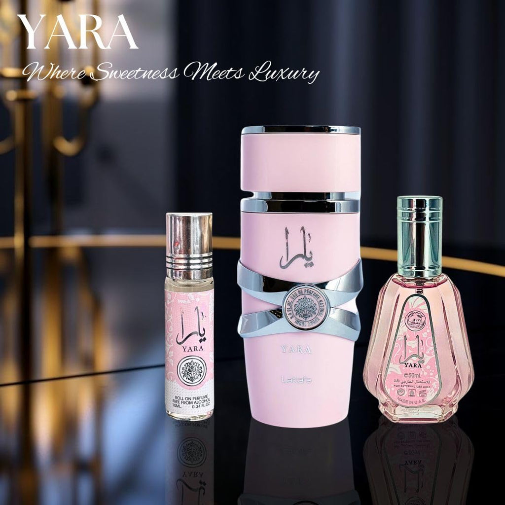 3-piece Eau de Parfum Spray and Roll-On Perfume Oil Fragrance Bundle V682879