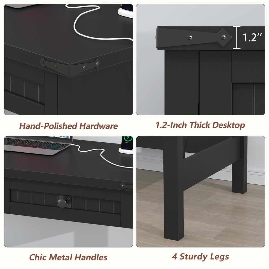 39 Inch Small Computer Desk with Drawers L955228