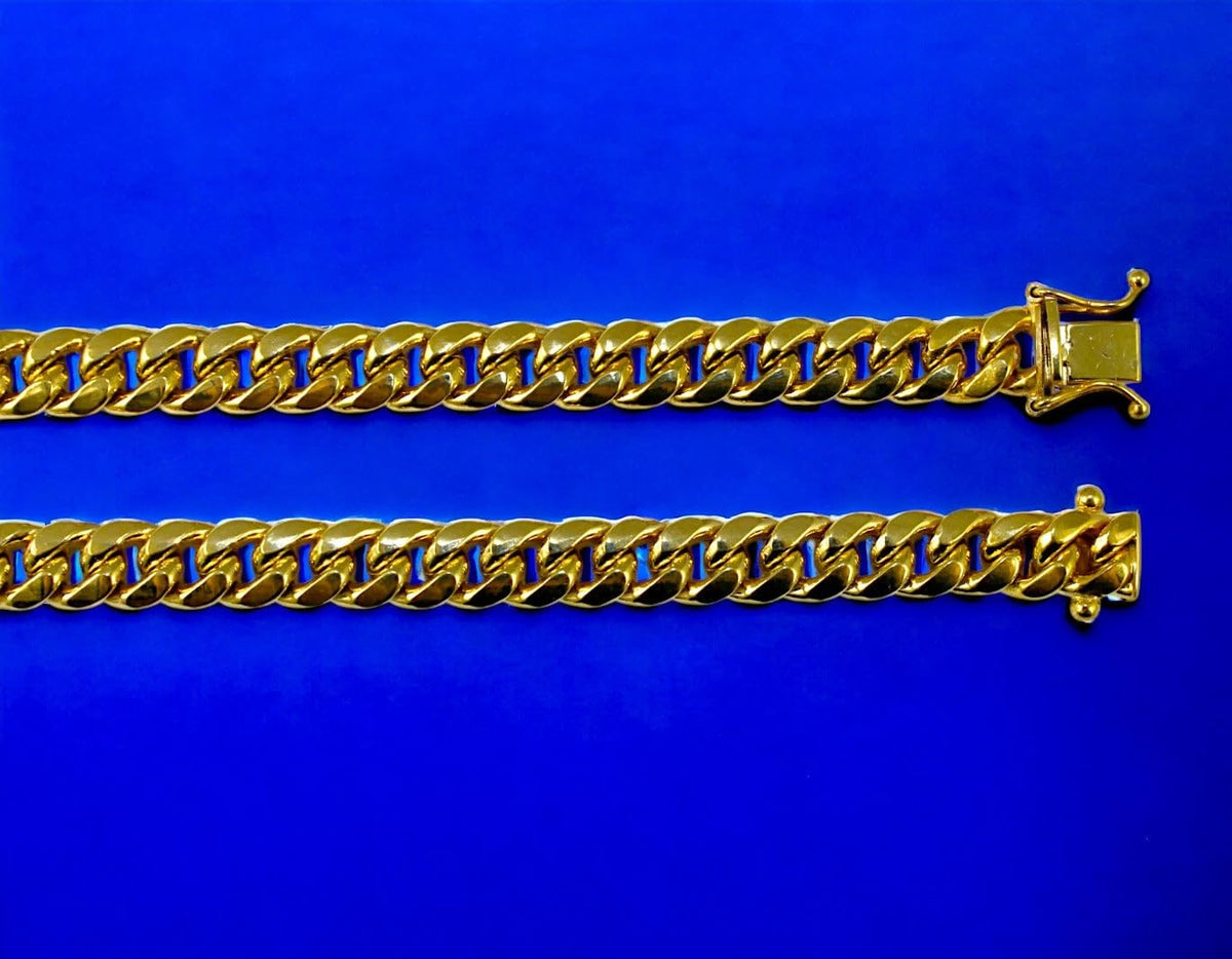 10K Yellow Gold Miami Cuban Chain U393