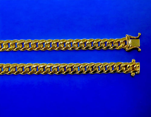 10K Yellow Gold Miami Cuban Chain U393