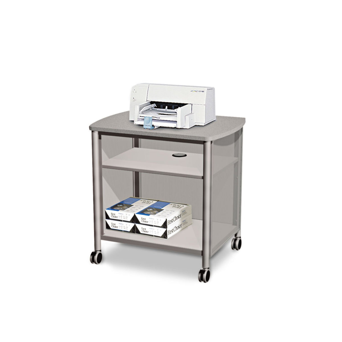 Mobile Print Stand with Swivel Wheels H594