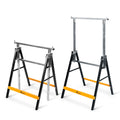 Metal Saw Horses 2 Pack Folding Heavy Duty 880 lbs Adjustable E993062