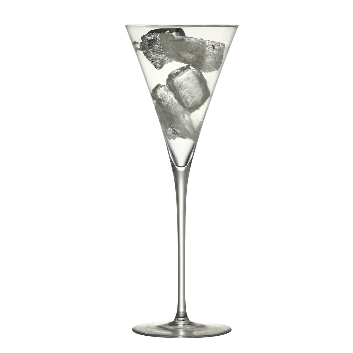 Clear Hand Blown 4 oz Martini Glasses Set of 6 D39903