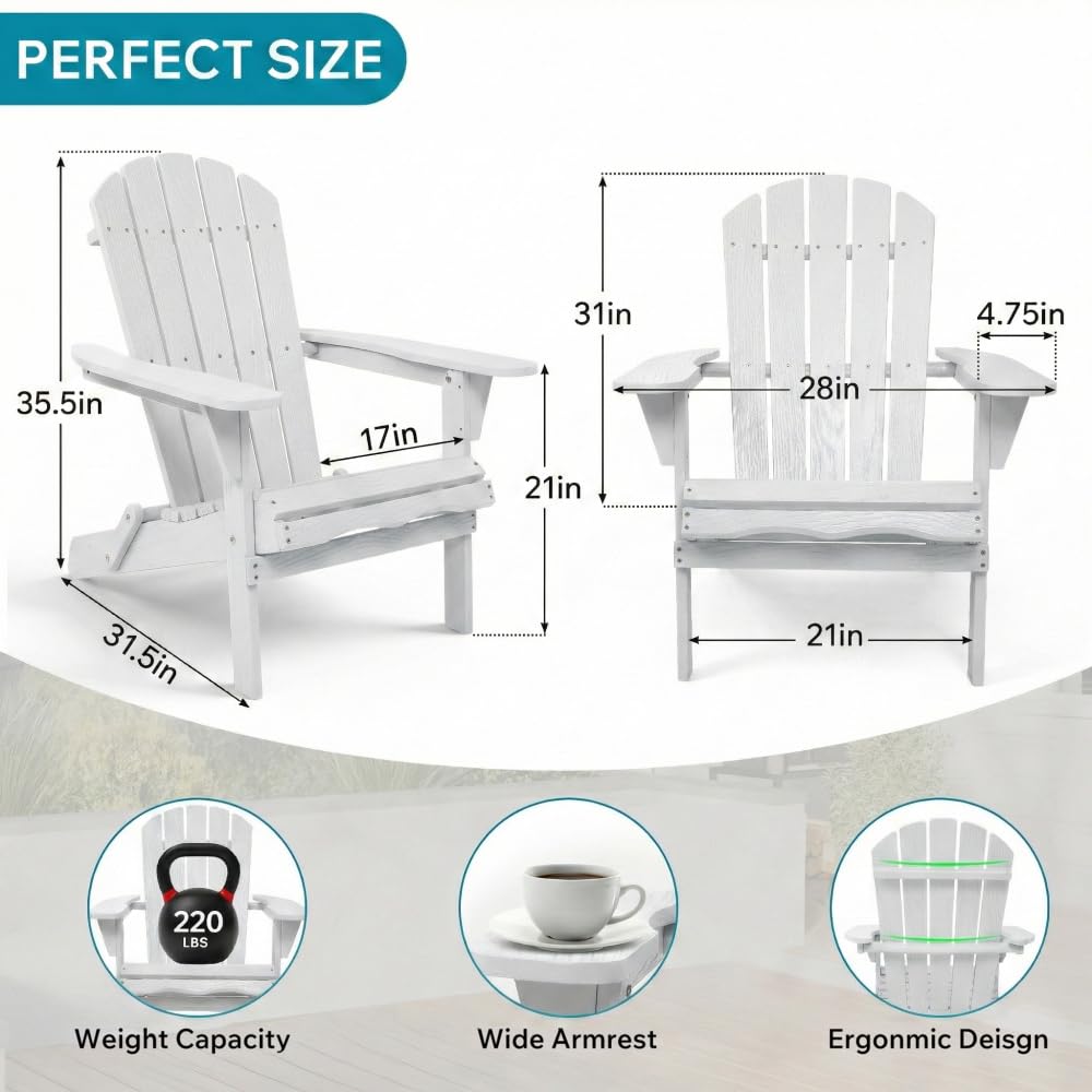 Folding Wooden Adirondack Chair V5954