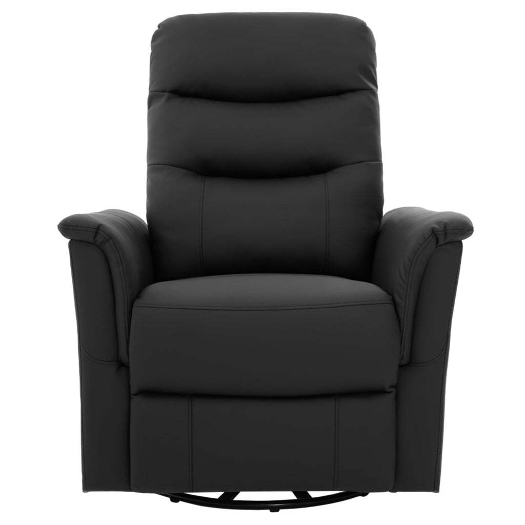 Black Boucle Swivel Rocker Glider Lounge Chair D20786