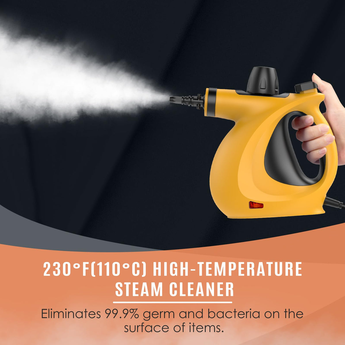 Pressurized Handheld Multi-Surface Natural Steam Cleaner with 12 pcs Accessories H89155