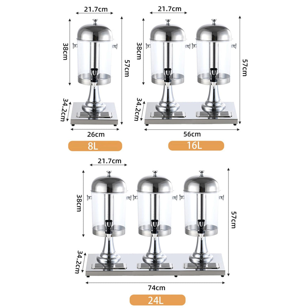 Stainless Steel Beverage Dispenser with Stand 24L N17953