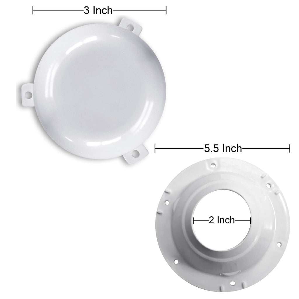 White RV Roof Vent Cover Y8393