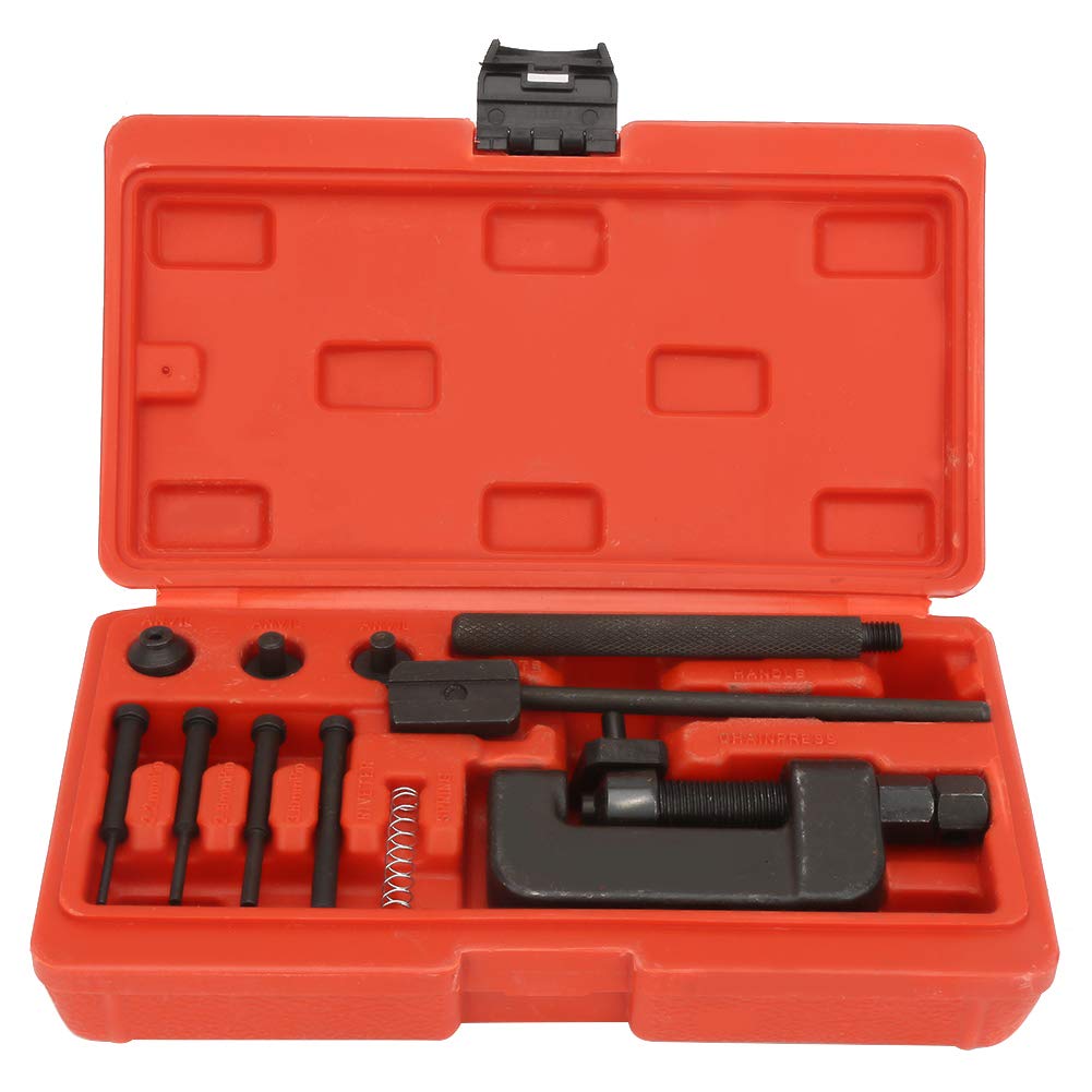 13PC Motorcycle Chain Breaker Rivet Tool Set with Carrying Case O941662