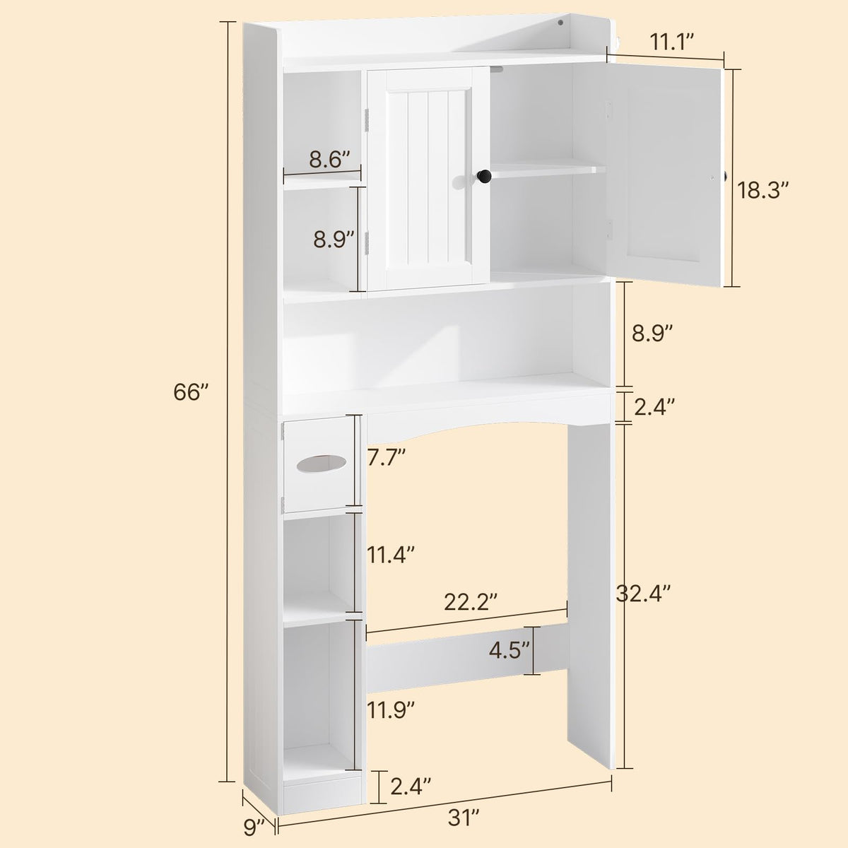 Over The Toilet Storage Cabinet Q937