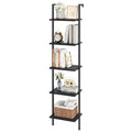 5-Tier Wood Wall Mounted Ladder Bookshelf F133