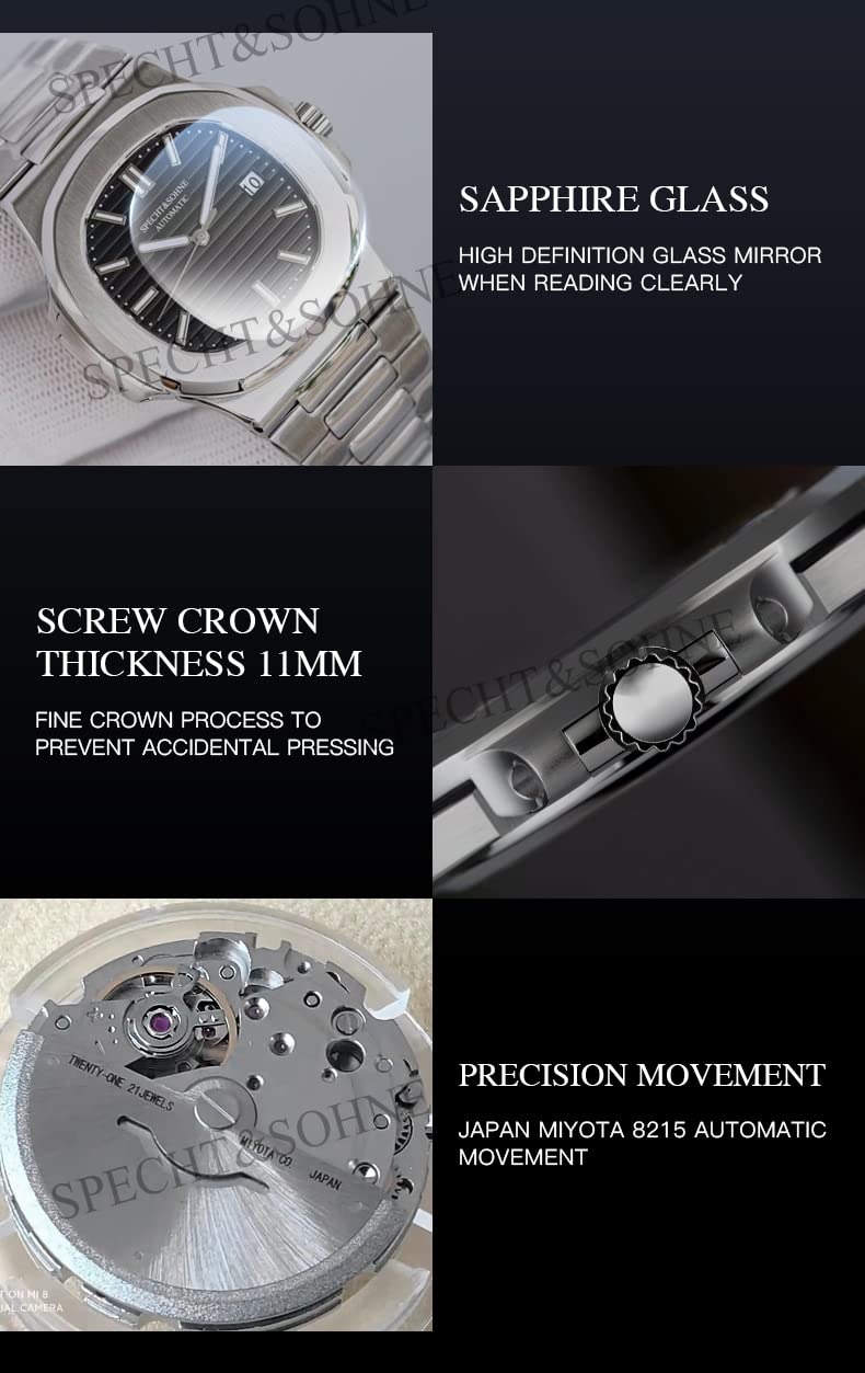 Mens Mechanical Watch Automatic Sapphire Crystal 40MM C49443