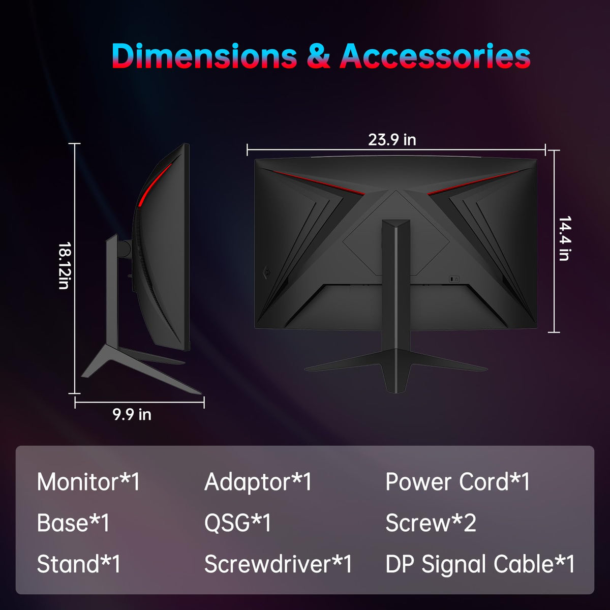 27 Inch 240Hz Curved 2K QHD Gaming Monitor J350