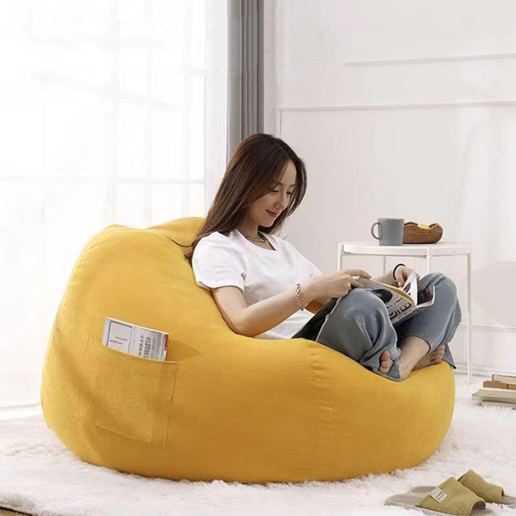 Yellow Large Bean Bag Chair Cover I79638