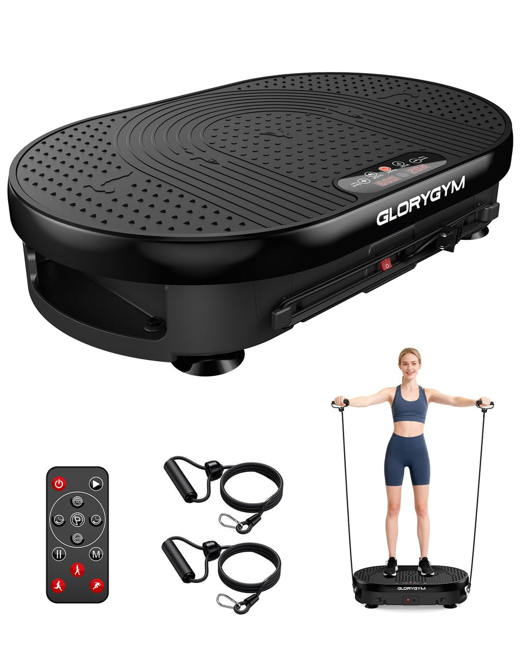 Vibration Plate Exercise Machine with Resistance Bands V693
