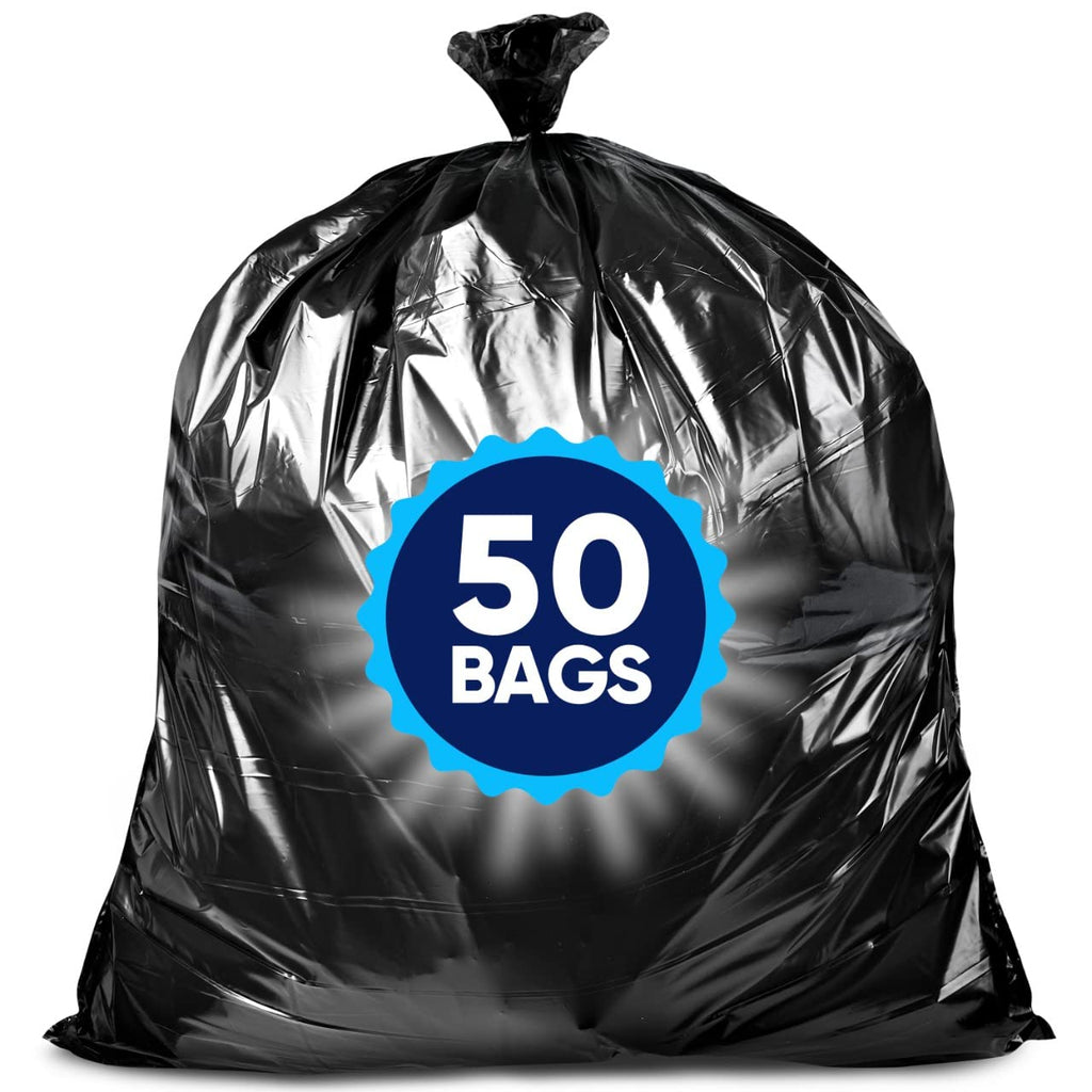 55 Gallon Heavy Duty Black Trash Bags 50 Count N784
