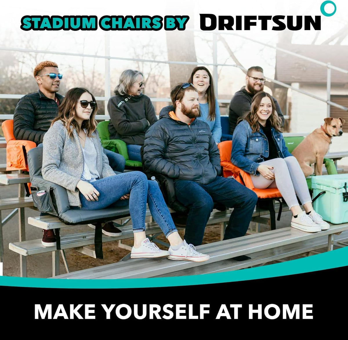 2 Pack Extra Wide Foldable Stadium Seats with Back Support T1170