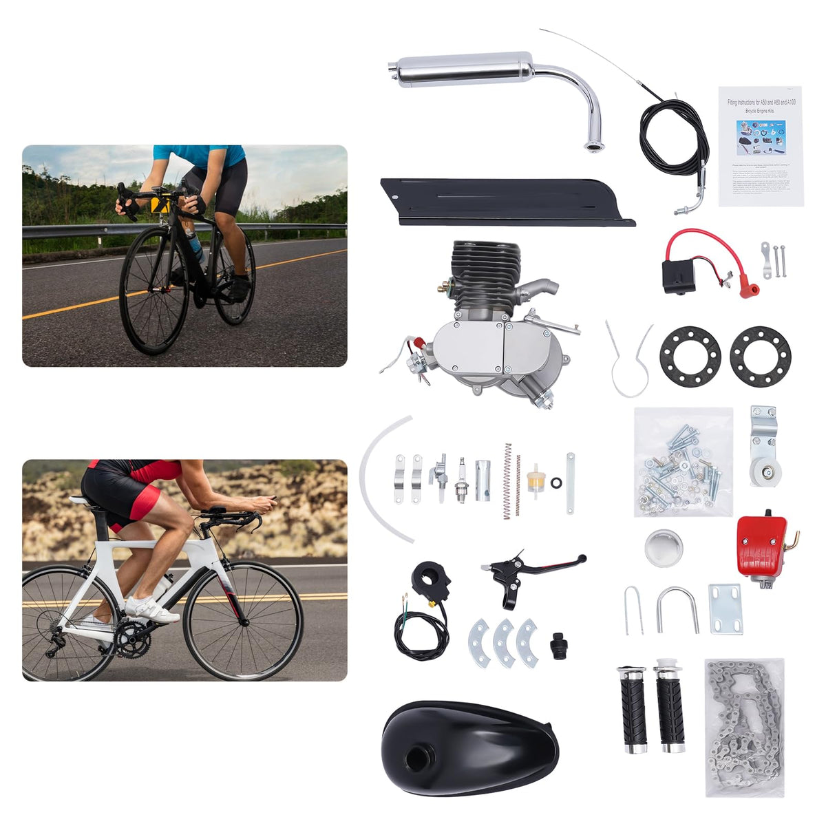 2 Stroke 100cc Bicycle Engine Kit with 36 Tooth Sprocket M9161