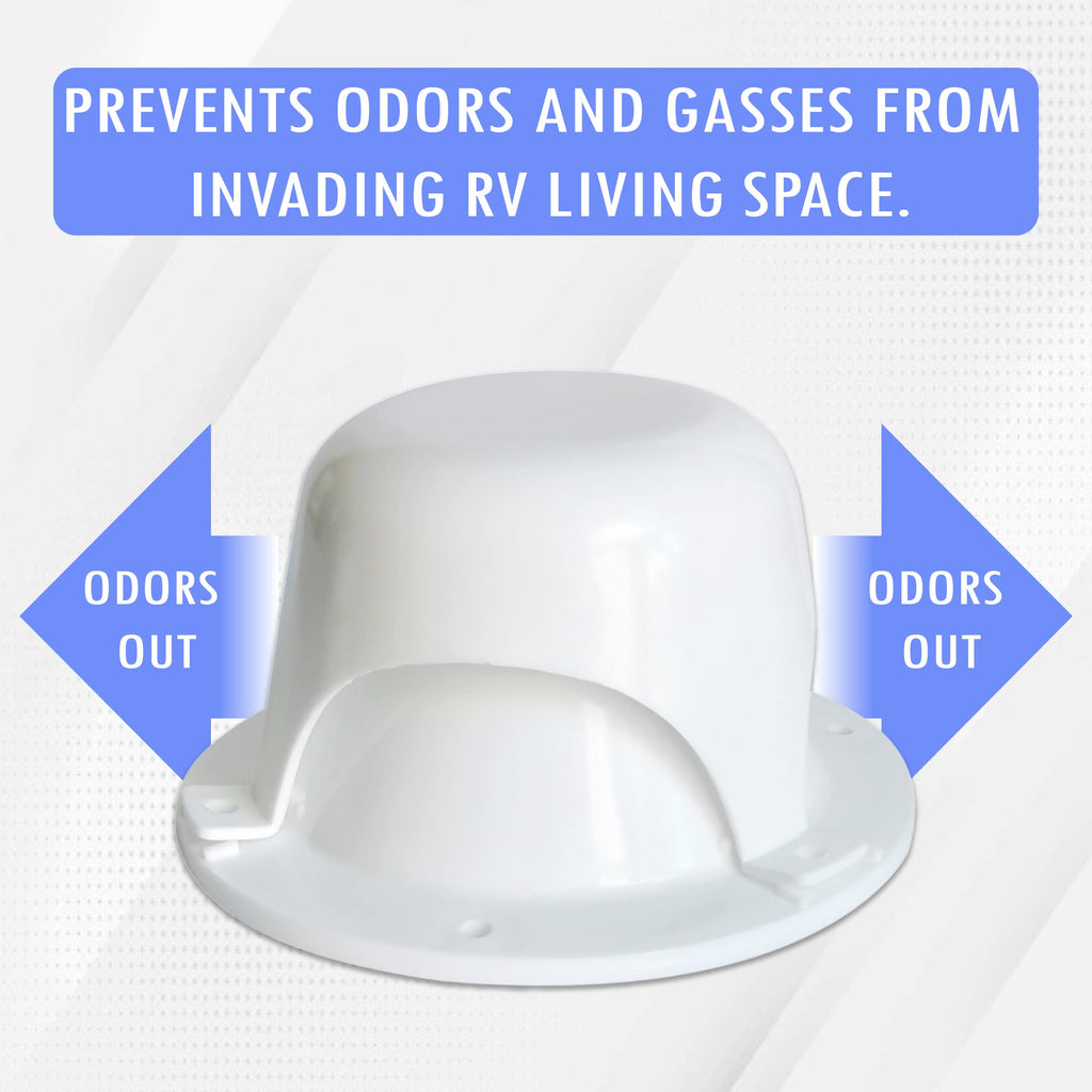 White RV Roof Vent Cover Y8393