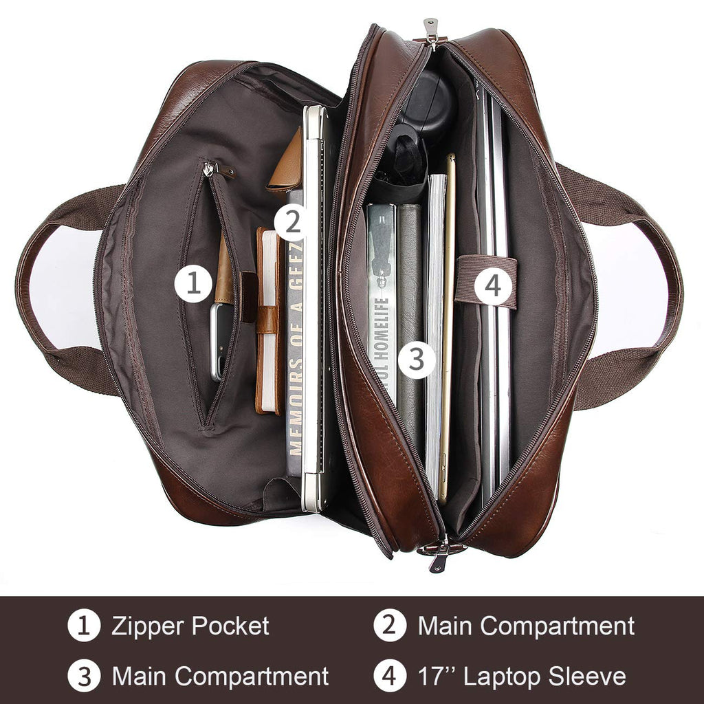 Leather 16'' Laptop Messenger Bag P578